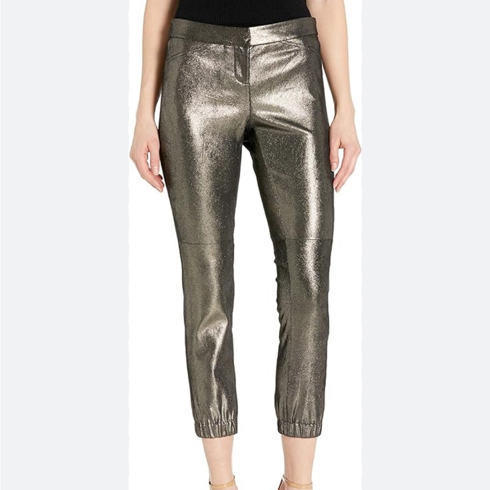 Halston Metallic Jogger Pants